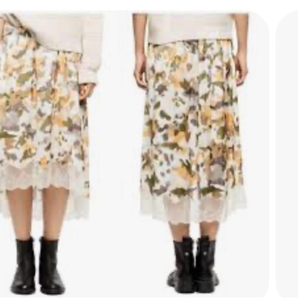 Zadig and Voltaire Lace soft camouflage , Midi Skirt